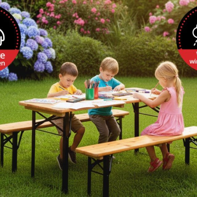 3x Kinderbierzeltgarnitur