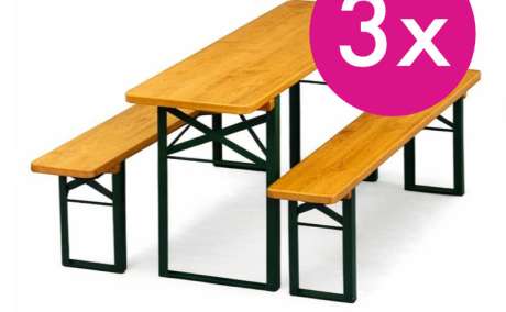 Bierzeltgarnitur PRO 50 - 3er-Set