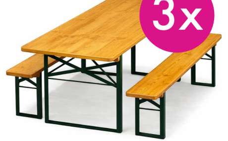 Bierzeltgarnitur PRO 70 - 3er-Set