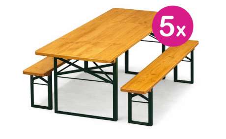 Bierzeltgarnitur PRO 70 - 5er-Set